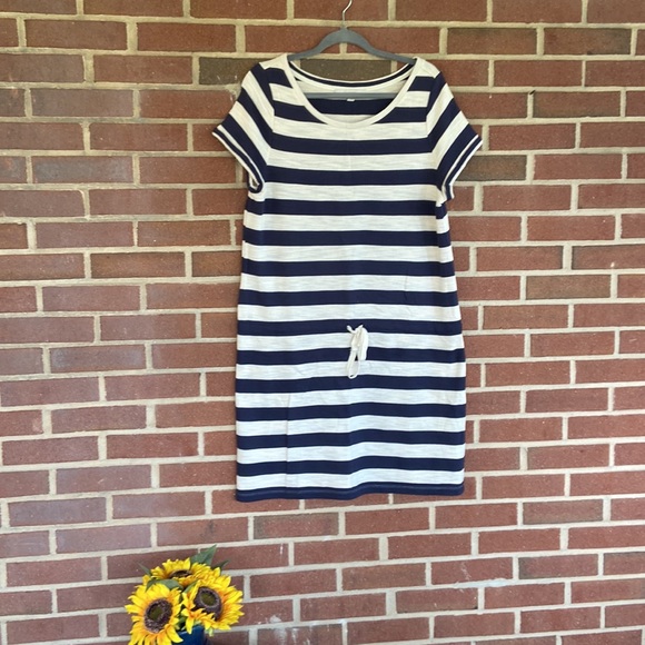 LOFT Cotton Terry Drop-Waist Dress - Picture 7 of 11